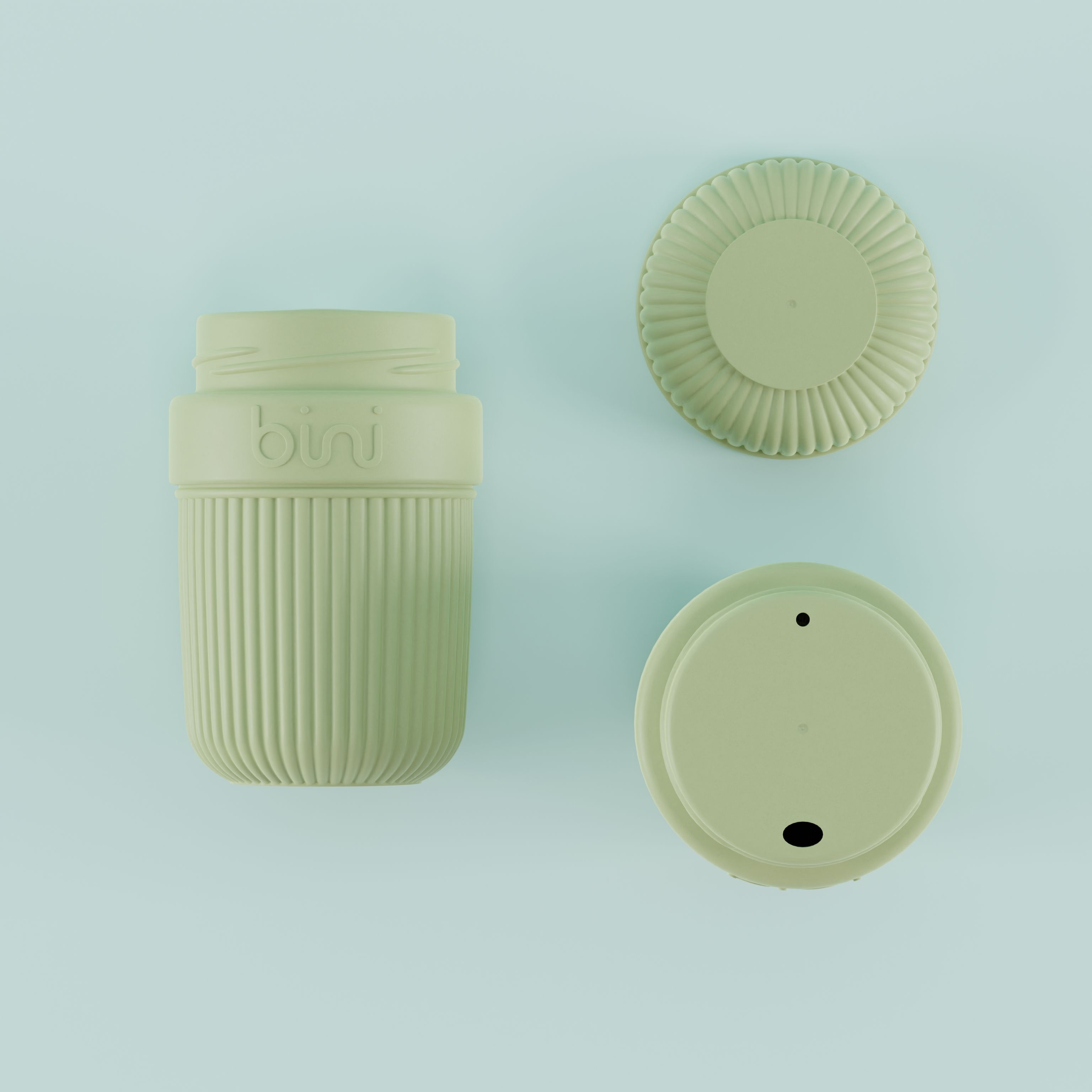 Mug nomade hermétique 350 ml – Binimug Vert clair